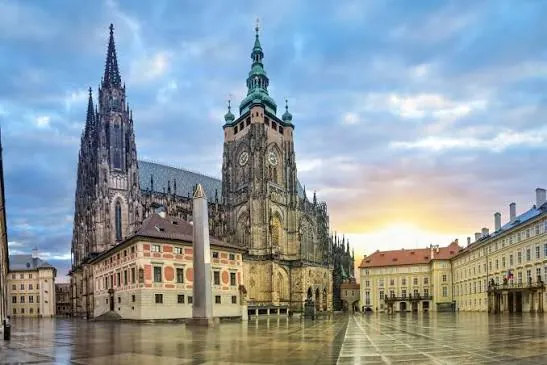 Courtyard inside Prague Castle